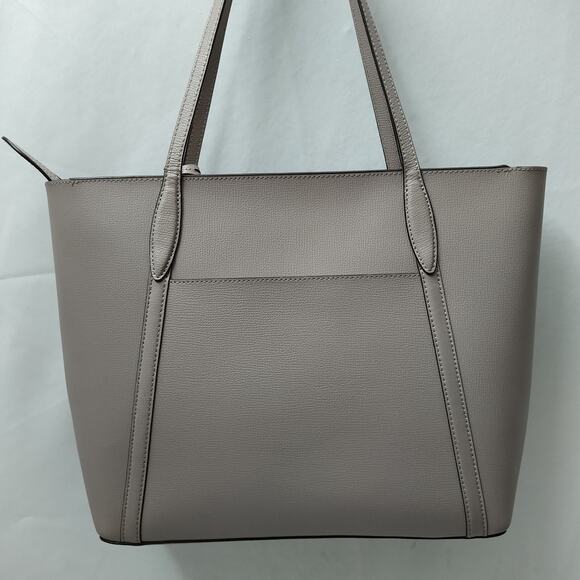 Kate Spade New York Cara Gray Leather Double Handle Tote Shoulder Bag - Picture 5 of 16